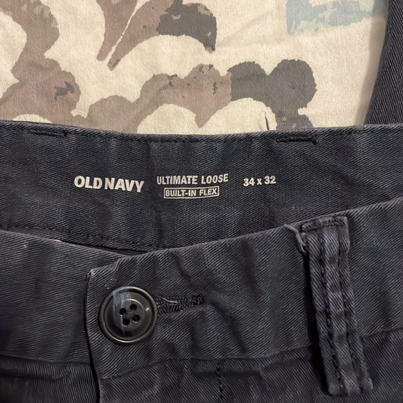 Mens Navy Old Navy 34x32 Chinos - Picture 2 of 2